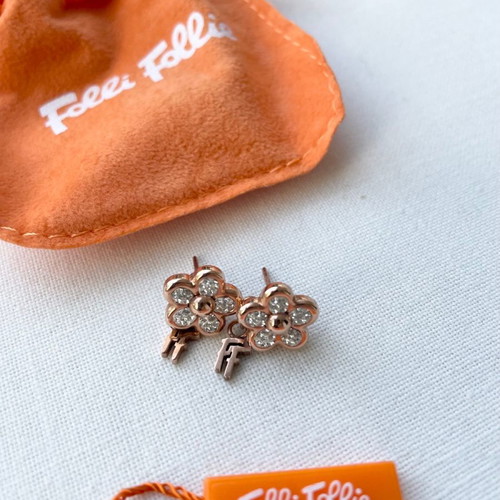 Folli Follie earrings used, authentic, no damage
