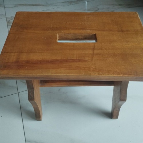 Handmade stool from solid wood, like new, 40x25x33cm