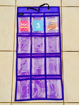 NIMES/ANIZER hanging organizer with 12 pockets, like new, purple