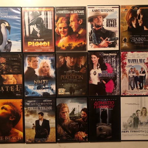 Large DVD collection used with over 100 movies