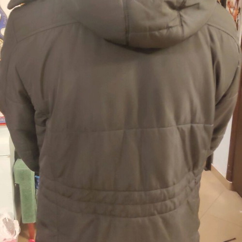 Luxury jacket used, size L, warm with hood and waist strap