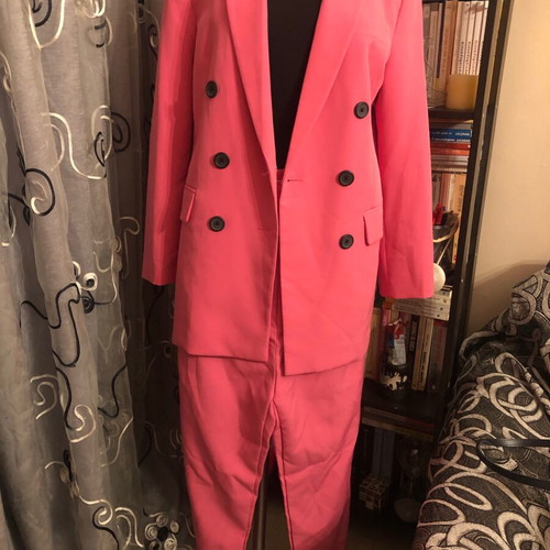Stradivarius suit like new, bold pink / fuchsia set