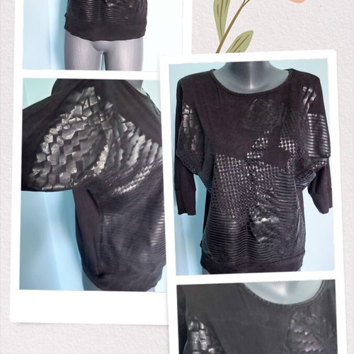 Okay by S'Oliver women's blouse with leather prints