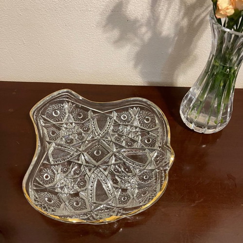 Vintage Crystal Serving Plate used