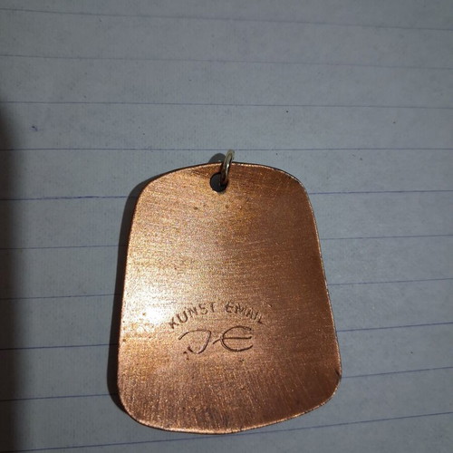 Vintage Mid-Century Copper Pendant with Enamel from Kunst Email
