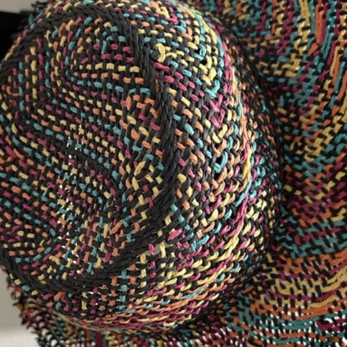 Echo New York straw hat with beach towel pareo gift