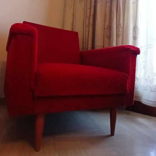 Retro armchairs used, set of 4, from 1975