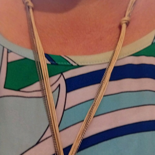 Women's necklace new with yellow rose motif