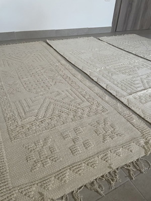 Authentic Vintage Arachova Wool Rug Set, 4 Pieces, Greek Made