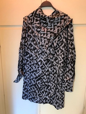 Topshop Print Editor Mini satin dress new, EU40, black and blue