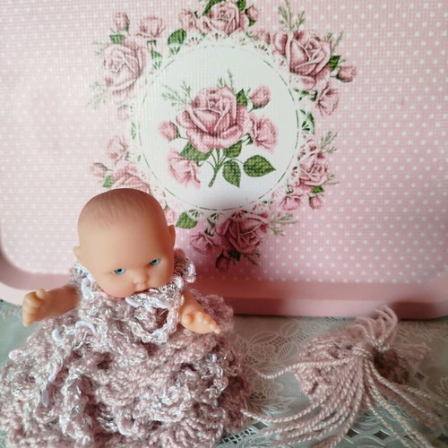 Doll with Handmade Dress and Hat New