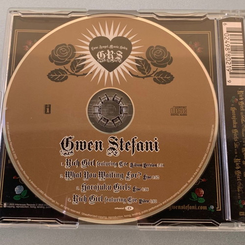 Gwen Stefani Rich Girl 4-trk CD single used, pop