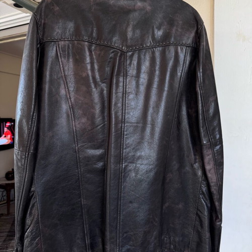Faconnable leather jacket medium like new, black and brown