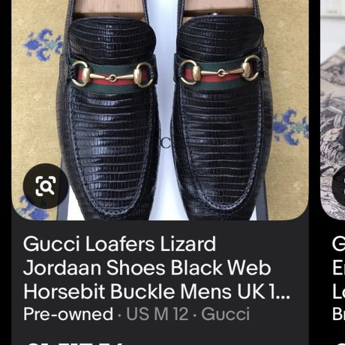 Gucci Lizard Horsebit brown loafers