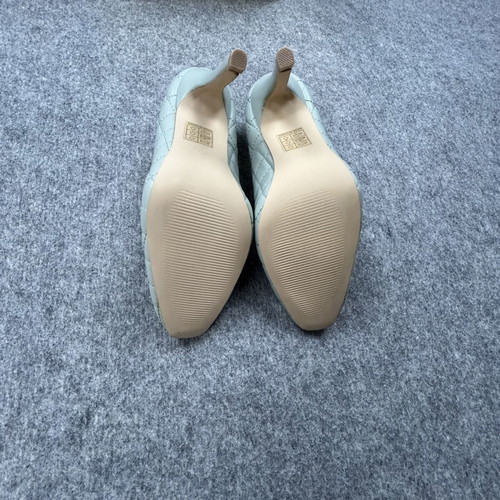Ciaodea women's pumps EU36 mint green quilted stiletto with gold heel new