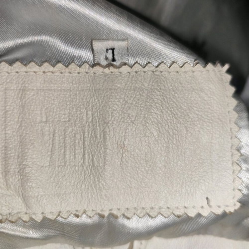 Leather jacket white like new