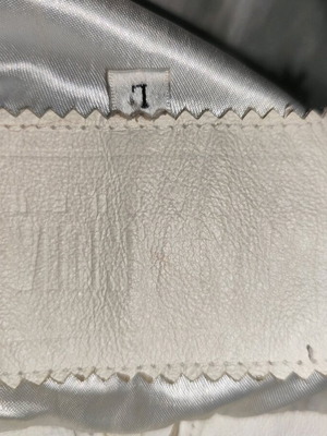 Leather jacket white like new