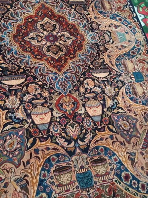 Persian Kashmar Rug Zirhaki Design like new, 5-6m2 wool