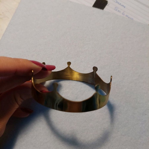 Handmade brass bracelet, new, diameter 6.5 cm