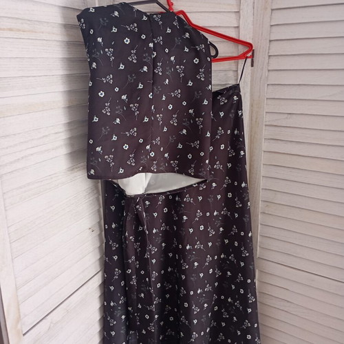 Milkwhite set skirt and crop top like new, multicolor, medium-large-small