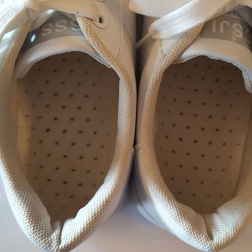 Fashion men's shoes used, casual style, size 44, white and gray
