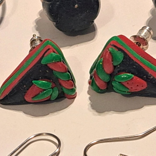 Children's earrings set like new, colorful, 6 pairs