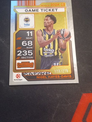 Nigel Hayes-Davis Euroleague Panini Contenders Game Ticket like new