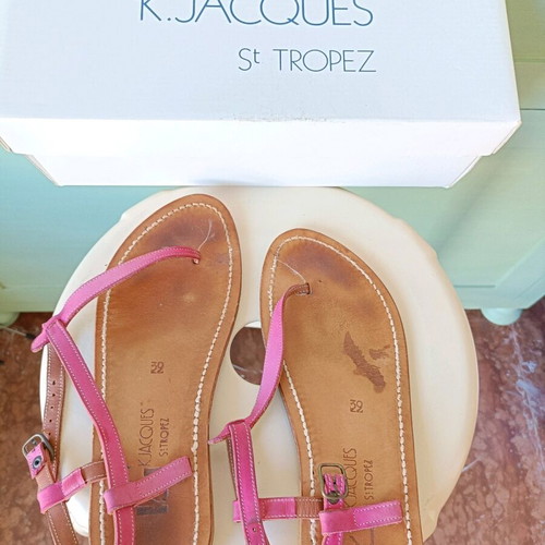 K. JACQUES St. Tropez pink sandals used, size 39
