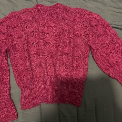 Vintage knitted sweater like new, purple, size M-L