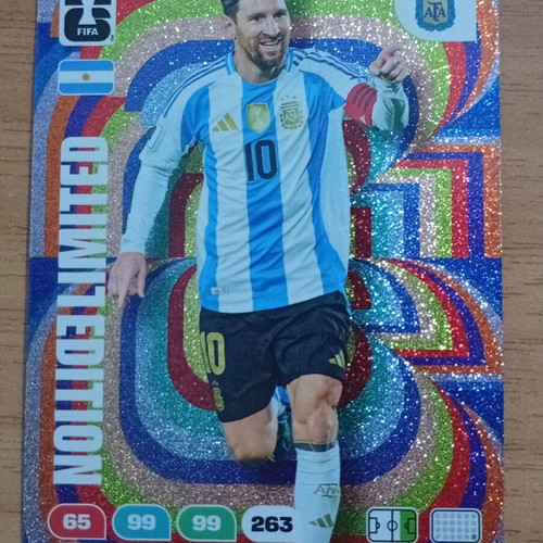 Panini World Cup 2026 Adrenalyn XL Limited Edition Messi card used, small size