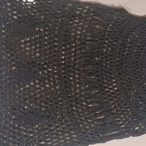 Beachwear set shorts and top black crochet used, size M