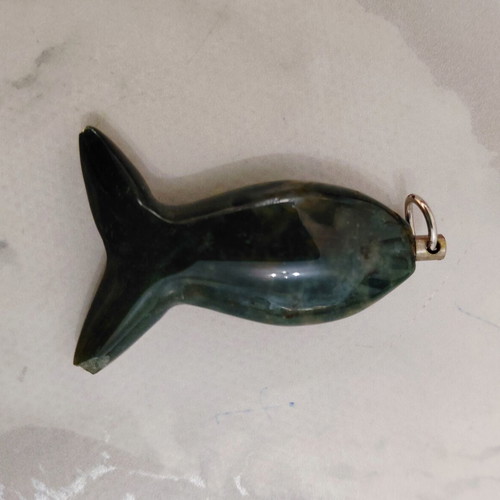 Vintage pendant from the 70s, used with wear on fish tail