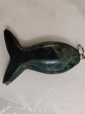 Vintage pendant from the 70s, used with wear on fish tail