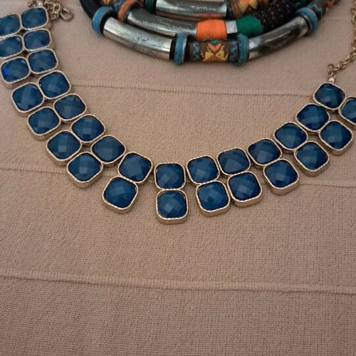 Summer necklaces used, pack of 8, multicolor