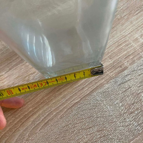 Krosno Glass modern transparent glass vase used, height 30cm