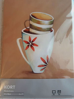 IKEA KORT Nicola Evans cards 5 pcs 13x18cm with envelopes new