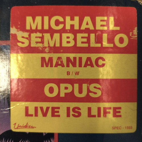 Maniac Michael Sembello Live Is Life 12" Vinyl Maxi Single US 1991 used