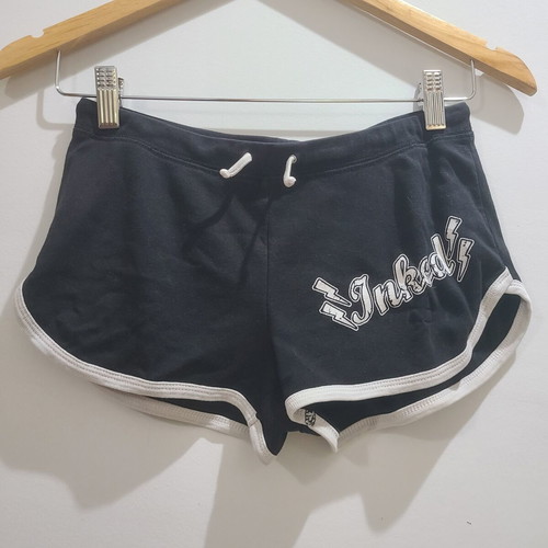 Alt Rock Mini Shorts used, cotton, black and white
