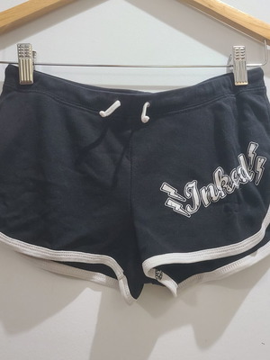 Alt Rock Mini Shorts used, cotton, black and white