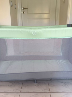 Lupilu travel playpen with carrying bag, grey and green