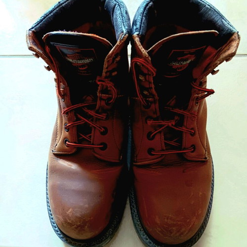 Harley Davidson boots used, brown leather, size 38