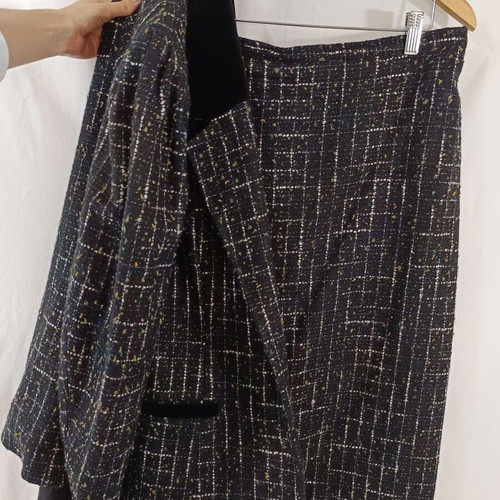 Vintage Fragos plaid suit set with skirt like new