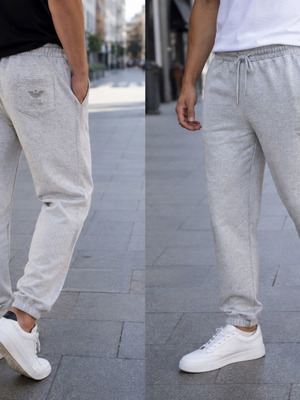 Men's light grey sweatpants, XL and XXL