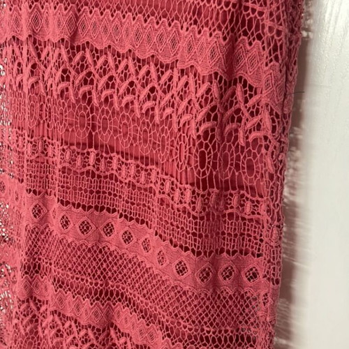 Massimo Dutti mini lace knit dress coral color like new