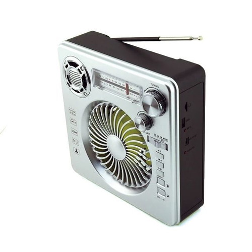 USB Rechargeable Fan Radio 500-3116 New