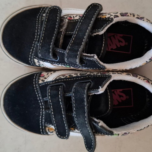 Vans shoes used, size 25.5, black and white