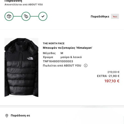 The North Face Himalayan winter jacket black, like new, medium