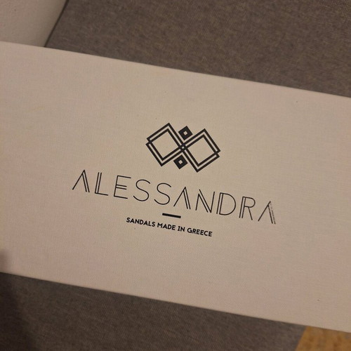 Alessandra Greek sandals black new size 37