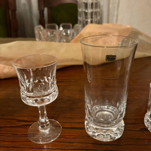 Kosta Boda crystal glass set 28 pieces new