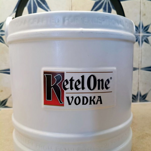 Ketel One Vodka ceramic ice bucket with iron handle